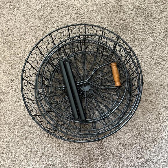 Three Tier Metal Kitchen Basket 15" Wide  26" Tall Collapsible & Rearrangeable - Picture 7 of 7